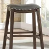 Ella Saddle Bar Stool With Nailhead Trim-Kirkland's Home Flash Sale