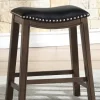 Ella Saddle Counter Stool With Nailhead Trim-Kirkland's Home Flash Sale