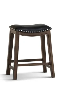 Ella Saddle Counter Stool With Nailhead Trim-Kirkland's Home Flash Sale