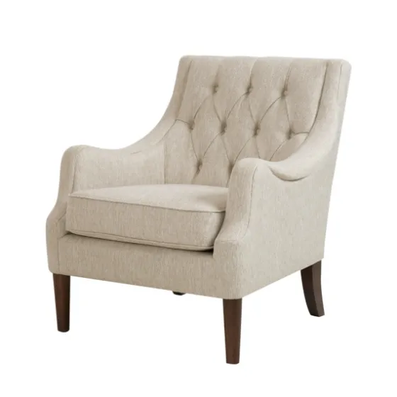 Elle Tufted Cream Accent Chair-Kirkland's Home Clearance
