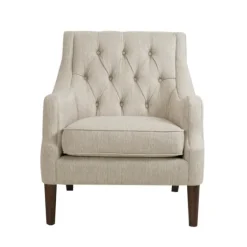 Elle Tufted Cream Accent Chair-Kirkland's Home Clearance