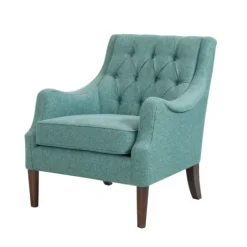 Elle Tufted Teal Accent Chair-Kirkland's Home Best Sale