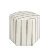 Ellen Stripe Martha Stewart Hexagon Ottoman-Kirkland's Home Clearance