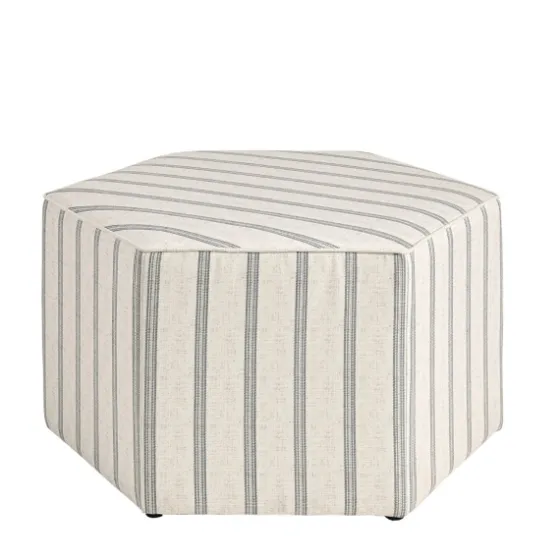 Ellen Stripe Martha Stewart Cocktail Ottoman-Kirkland's Home Fashion