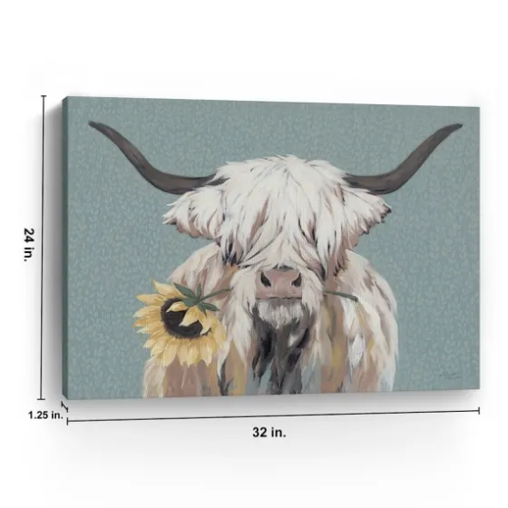 Ellie With A Sunflower Canvas Art Print, 32X24 In.-Kirkland's Home Cheap