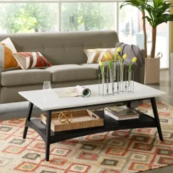 Ellis Black And White Wood Coffee Table-Kirkland's Home Best Sale