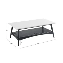 Ellis Black And White Wood Coffee Table-Kirkland's Home Best Sale