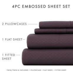 Embossed Checkered 3-Pc. Twin Sheet Set-Kirkland's Home Discount
