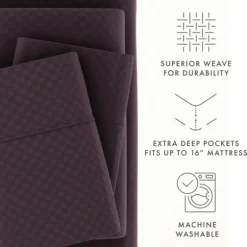 Embossed Checkered 3-Pc. Twin Sheet Set-Kirkland's Home Discount