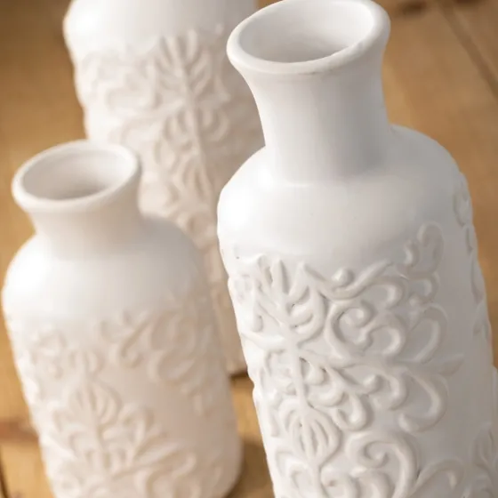 Embossed Scrolling 3-Pc. Vase Set-Kirkland's Home Sale