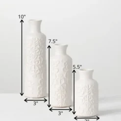 Embossed Scrolling 3-Pc. Vase Set-Kirkland's Home Sale