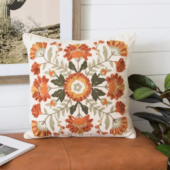Embroidered Floral Kaysari Pillow-Kirkland's Home Discount