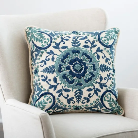 Embroidered Rope Edge French Claudia Pillow-Kirkland's Home Sale