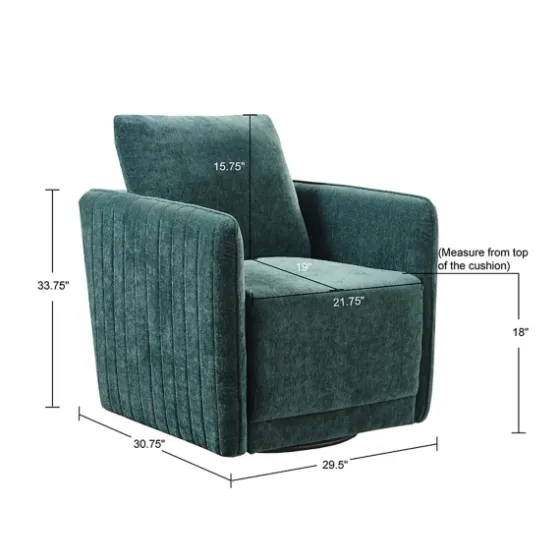 Emerald Textured Arm Swivel Accent Chair-Kirkland's Home Fashion