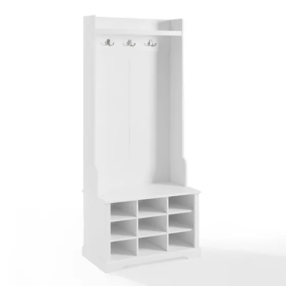 Emily White Wood Storage Cube Hall Tree-Kirkland's Home Shop