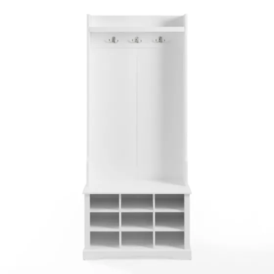 Emily White Wood Storage Cube Hall Tree-Kirkland's Home Shop
