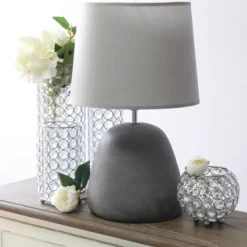 Emma Concrete Table Lamp With Shade-Kirkland's Home Outlet