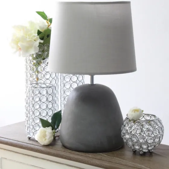 Emma Concrete Table Lamp With Shade-Kirkland's Home Outlet