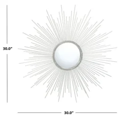 Emme Silver Sunburst Wall Mirror-Kirkland's Home Discount