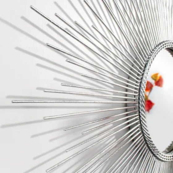 Emme Silver Sunburst Wall Mirror-Kirkland's Home Discount