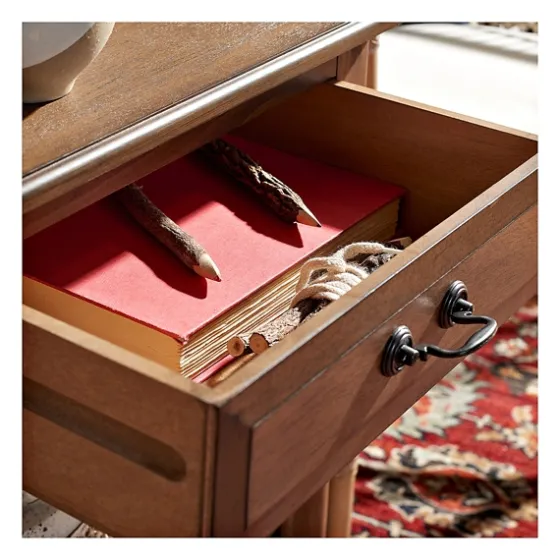 Emory Natural Single Drawer Accent Table-Kirkland's Home Store