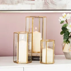 En Geometric 3-Pc. Decorative Lantern Set-Kirkland's Home Best Sale