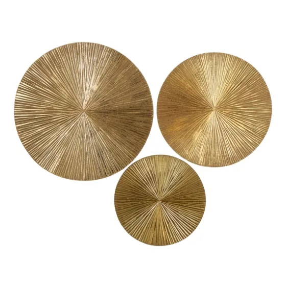 En Ribbed Sunburst Wall Plates, Set Of 3-Kirkland's Home Cheap