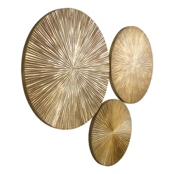 En Ribbed Sunburst Wall Plates, Set Of 3-Kirkland's Home Cheap