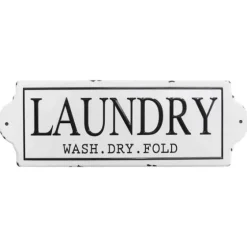 Enamel Laundry Wash Dry Fold Wall Plaque-Kirkland's Home Best