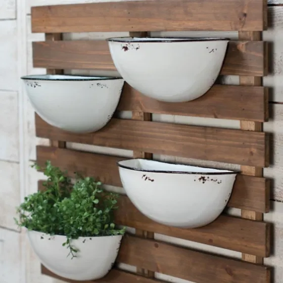 Enamel Pot Wall Planter-Kirkland's Home Discount