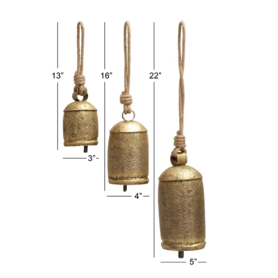 Engraved Hanging Decorative Bells, Set Of 3-Kirkland's Home Shop