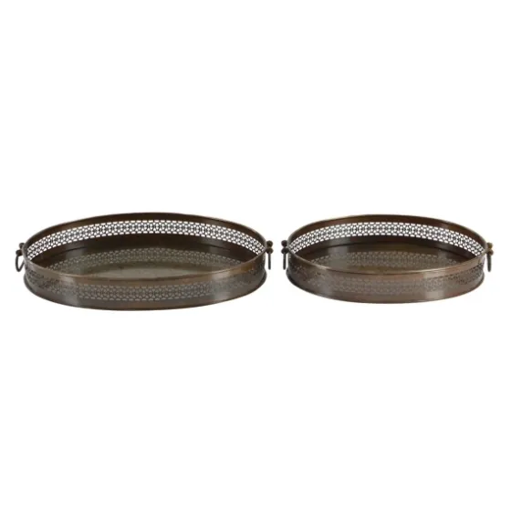 Engraved Metal Mandala Trays, Set Of 2-Kirkland's Home Online
