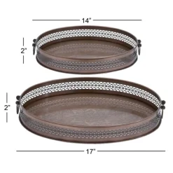Engraved Metal Mandala Trays, Set Of 2-Kirkland's Home Online