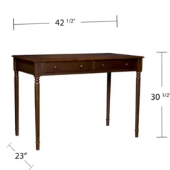 Espresso Classic 2-Drawer Wood Desk-Kirkland's Home Best Sale