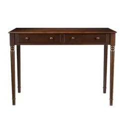 Espresso Classic 2-Drawer Wood Desk-Kirkland's Home Best Sale