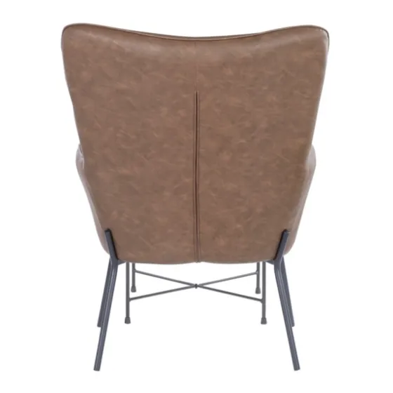Espresso Faux Leather 2-Pc. Chair And Ottoman Set-Kirkland's Home Sale