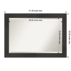 Espresso Plank Beveled Mirror-Kirkland's Home Fashion