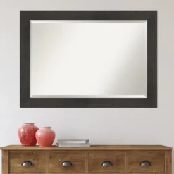 Espresso Plank Beveled Mirror-Kirkland's Home Fashion