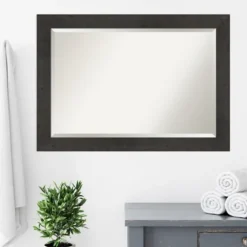 Espresso Plank Beveled Mirror-Kirkland's Home Fashion