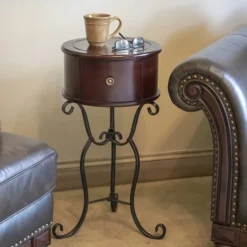 Espresso Round Accent Table-Kirkland's Home New