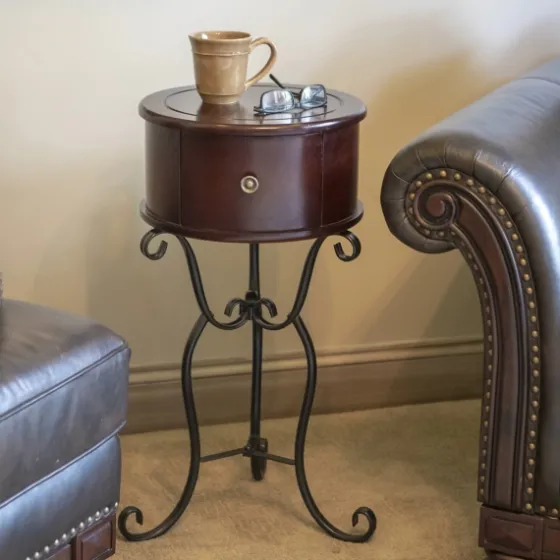 Espresso Round Accent Table-Kirkland's Home New