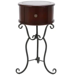 Espresso Round Accent Table-Kirkland's Home New