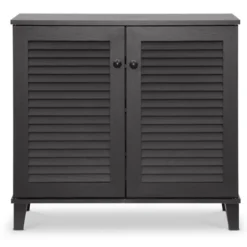 Espresso Shutter Door Wooden Cabinet-Kirkland's Home Online
