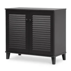 Espresso Shutter Door Wooden Cabinet-Kirkland's Home Online