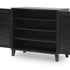 Espresso Shutter Door Wooden Cabinet-Kirkland's Home Online