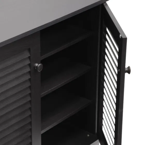 Espresso Shutter Door Wooden Cabinet-Kirkland's Home Online
