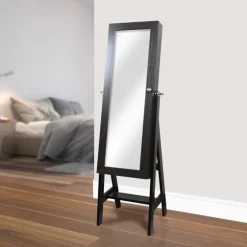 Espresso Wood Mirror Armoire-Kirkland's Home Cheap