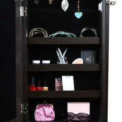 Espresso Wood Mirror Armoire-Kirkland's Home Cheap