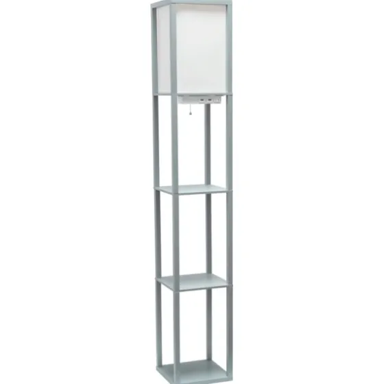 Etagere Shelf Charging Floor Lamp-Kirkland's Home Flash Sale