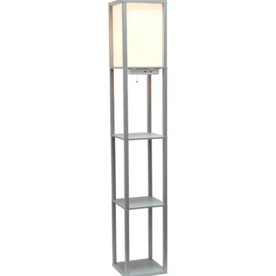 Etagere Shelf Charging Floor Lamp-Kirkland's Home Flash Sale